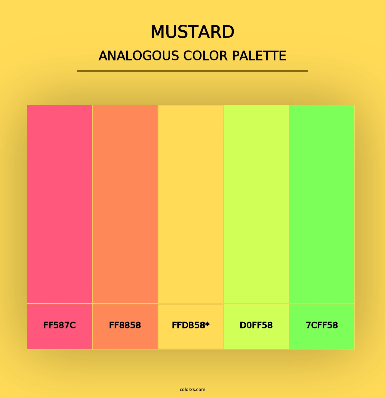 Mustard - Analogous Color Palette