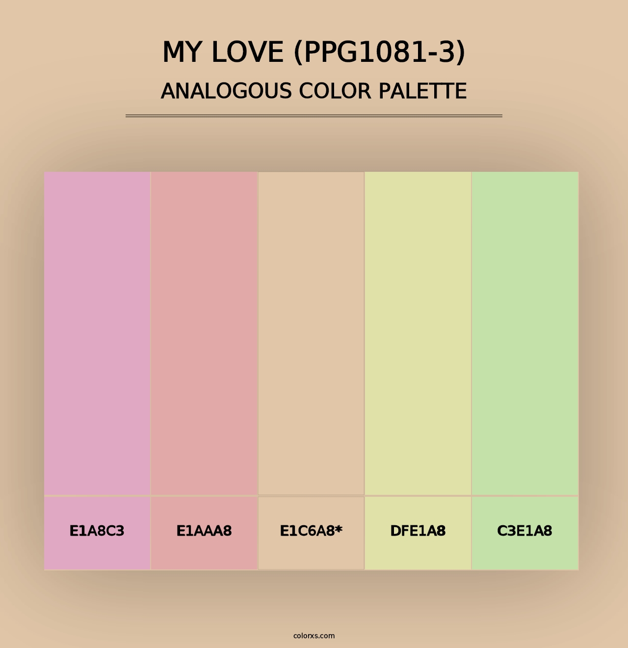 My Love (PPG1081-3) - Analogous Color Palette