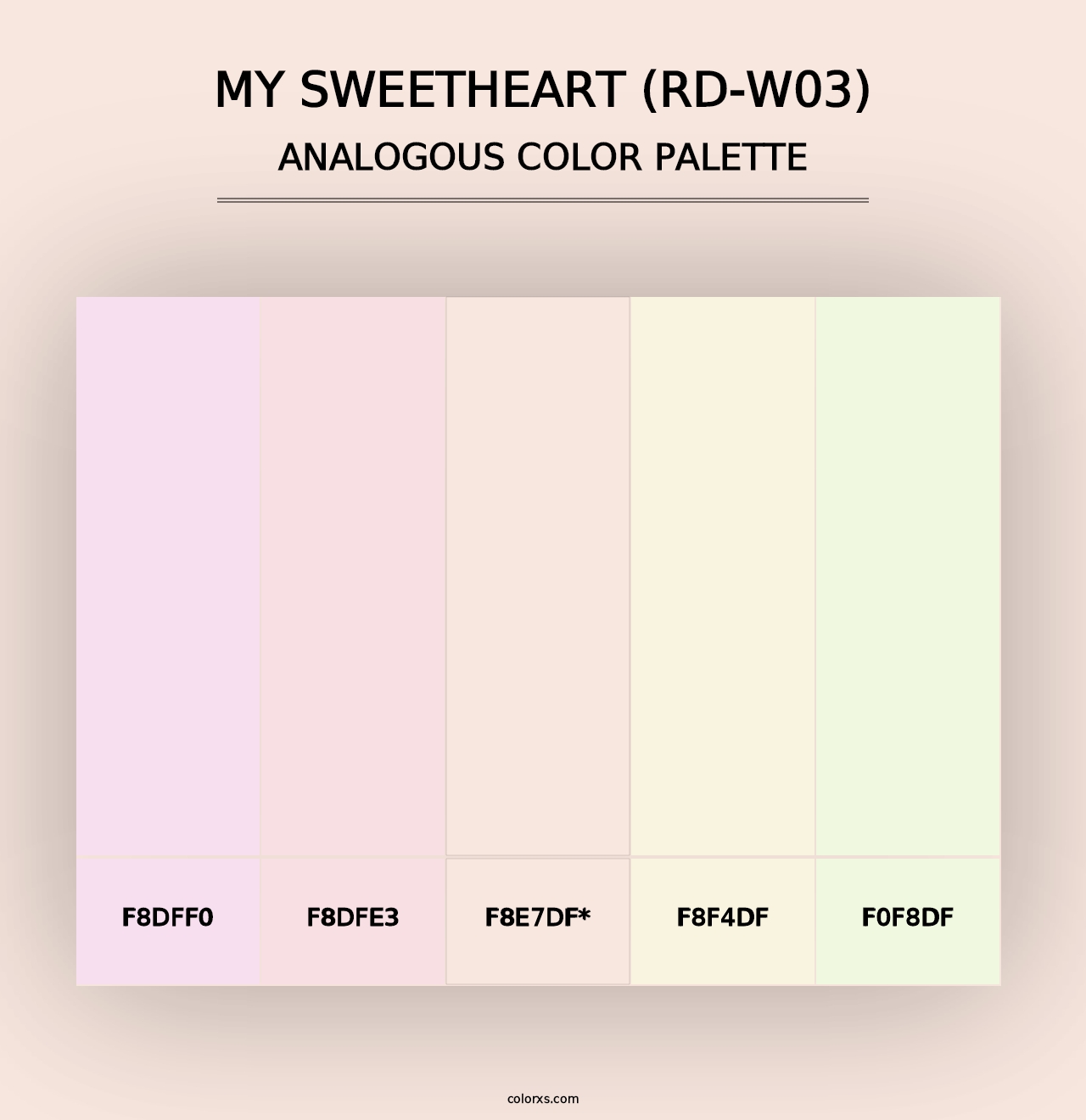 My Sweetheart (RD-W03) - Analogous Color Palette