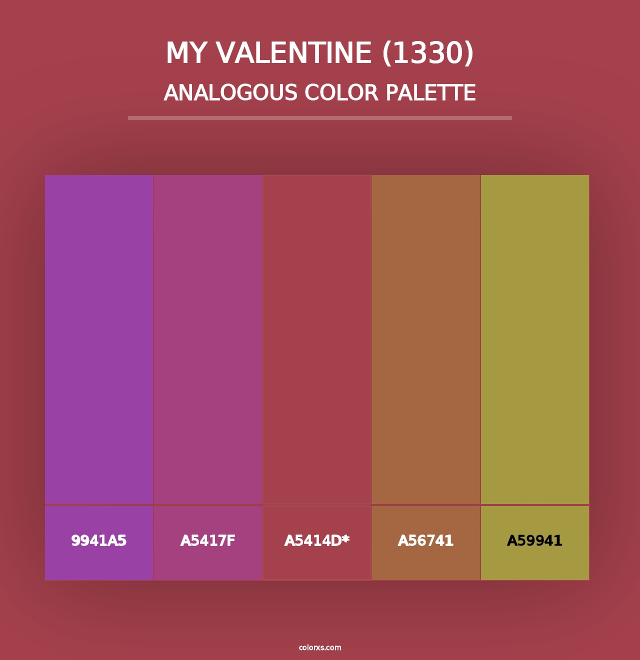 My Valentine (1330) - Analogous Color Palette