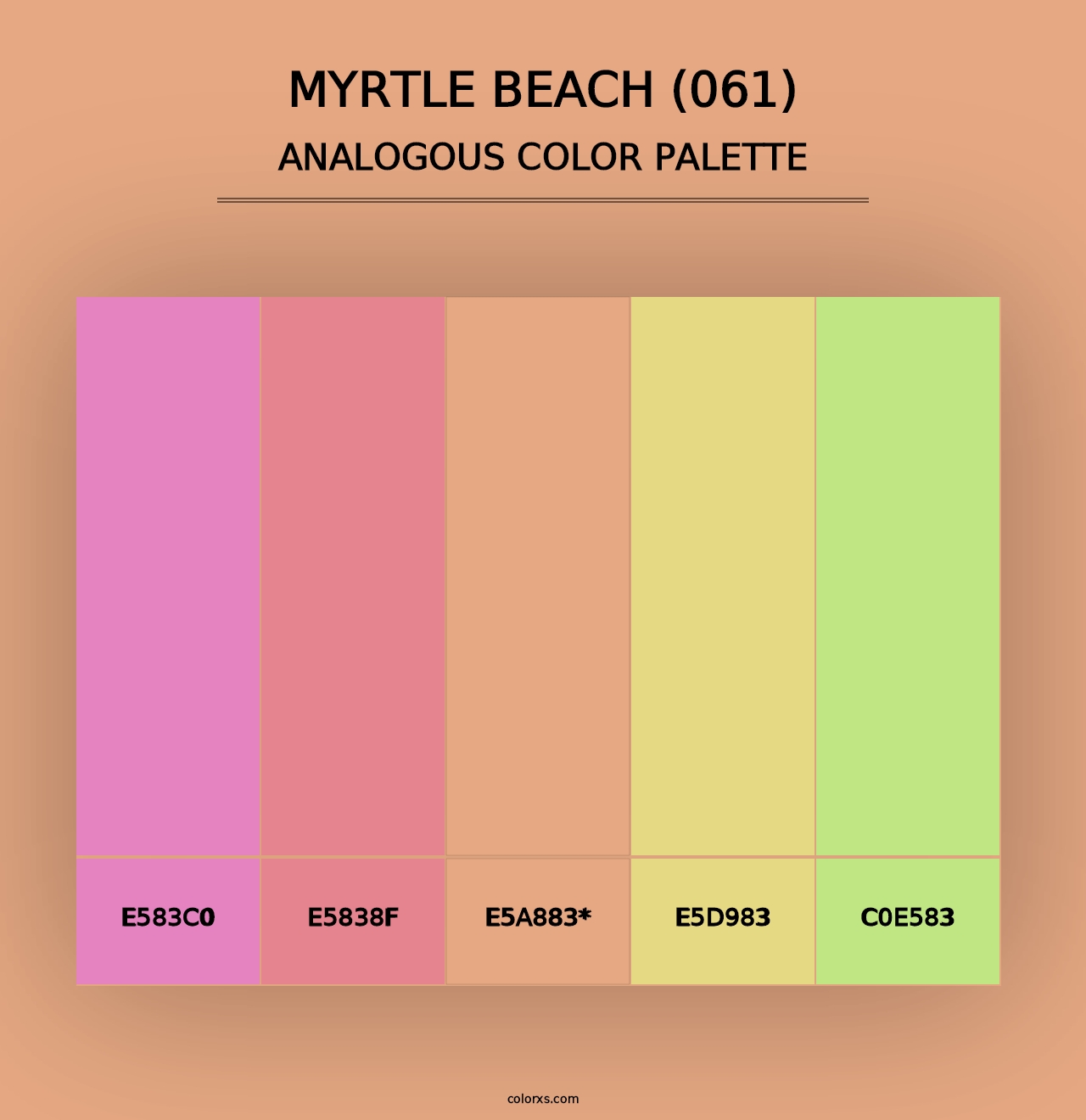 Myrtle Beach (061) - Analogous Color Palette