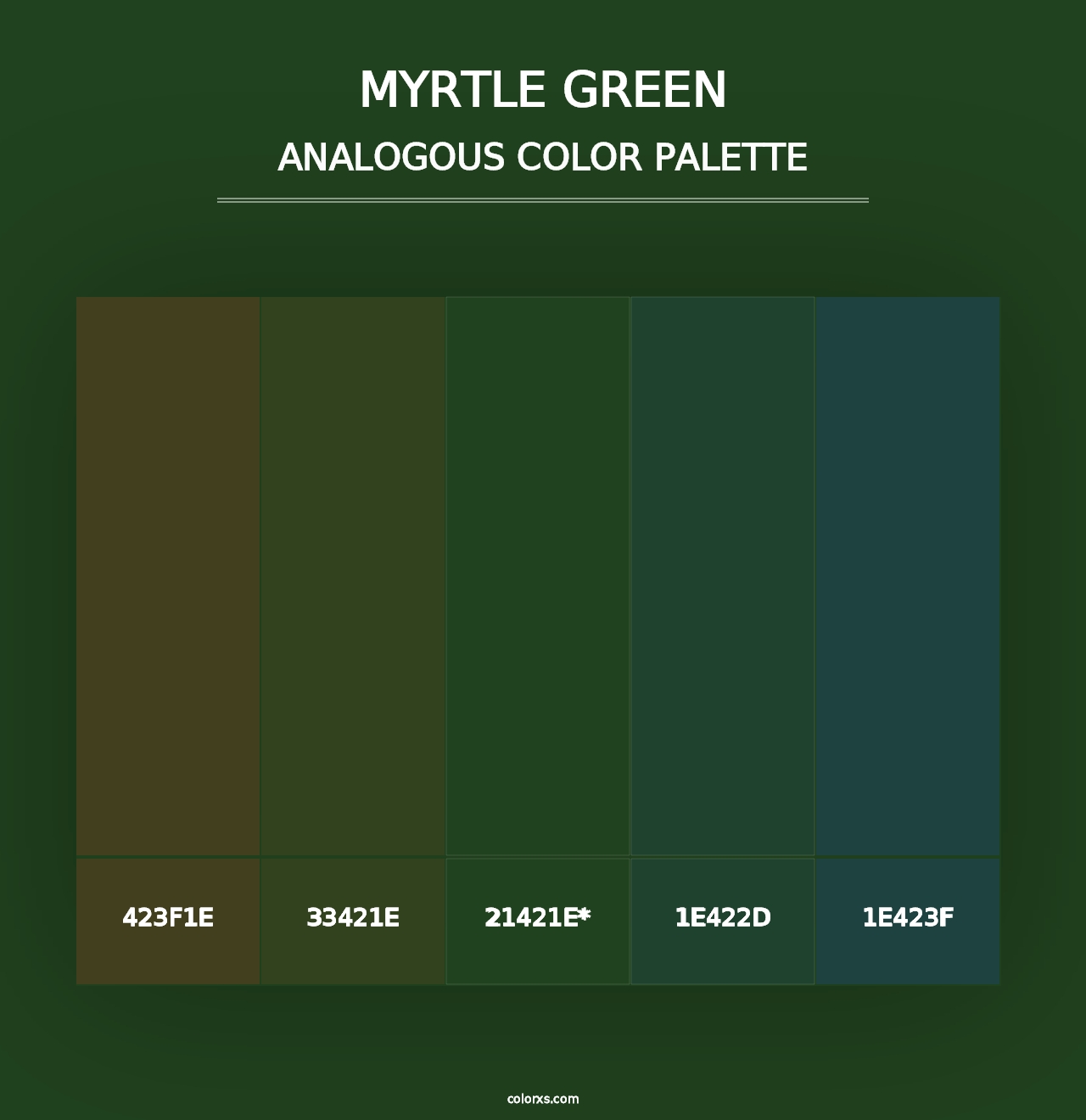 Myrtle Green - Analogous Color Palette