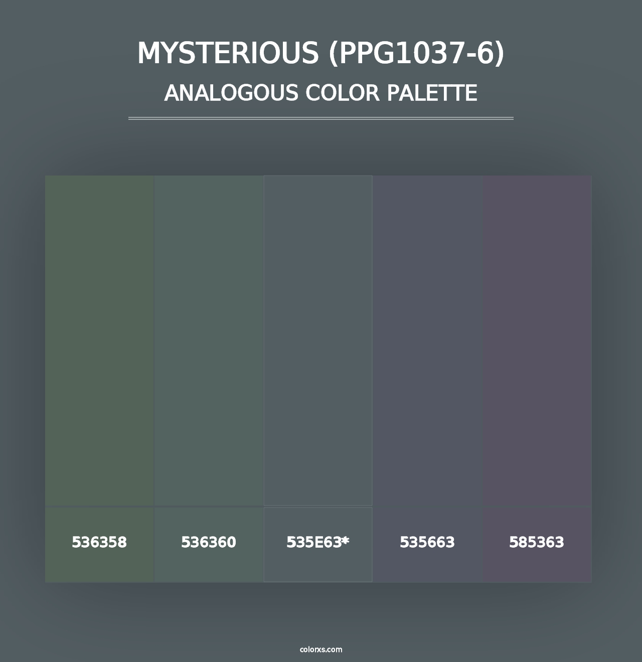 Mysterious (PPG1037-6) - Analogous Color Palette