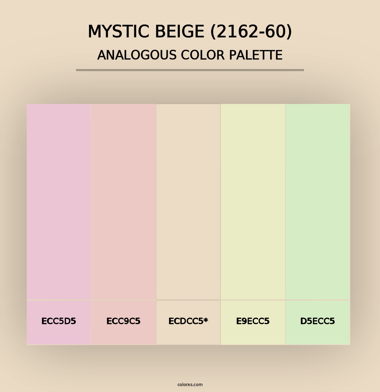 Mystic Beige (2162-60) - Analogous Color Palette