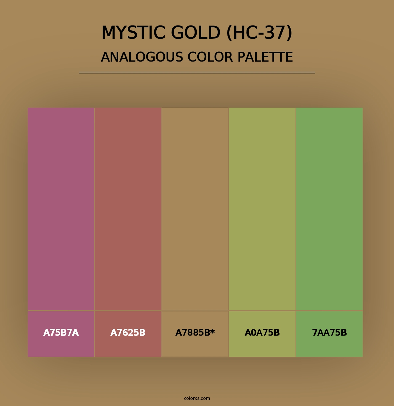 Mystic Gold (HC-37) - Analogous Color Palette