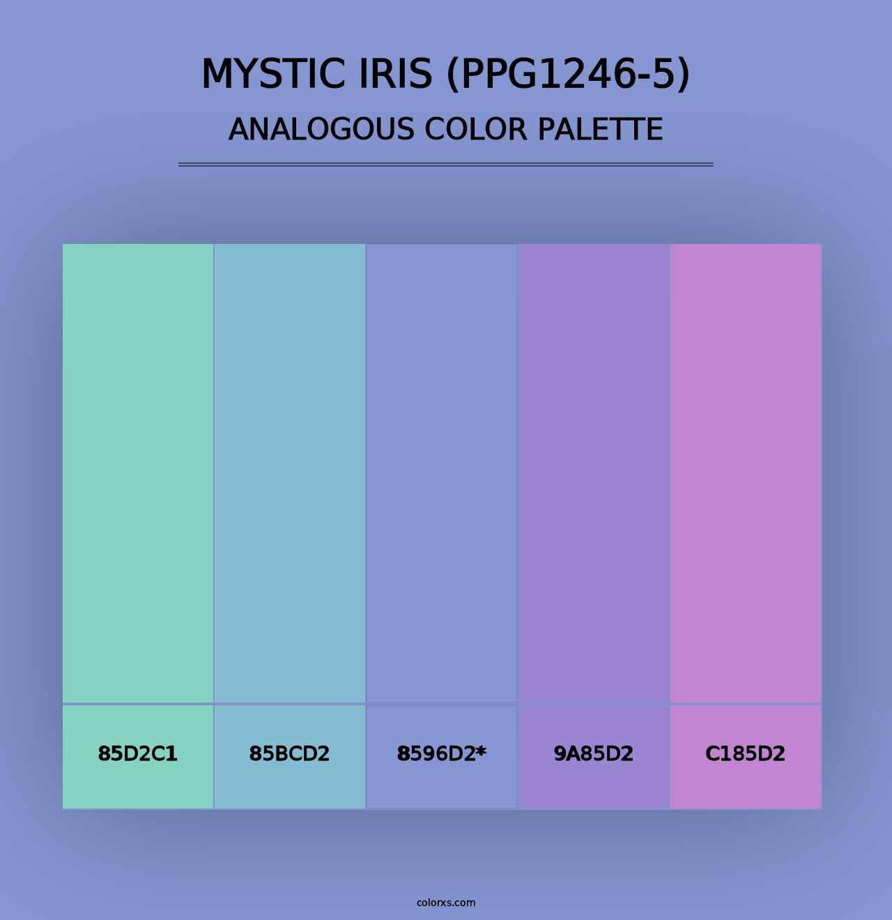 Mystic Iris (PPG1246-5) - Analogous Color Palette