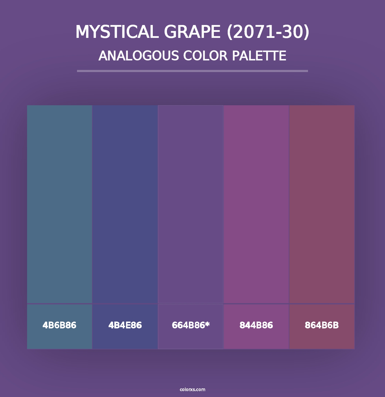 Mystical Grape (2071-30) - Analogous Color Palette