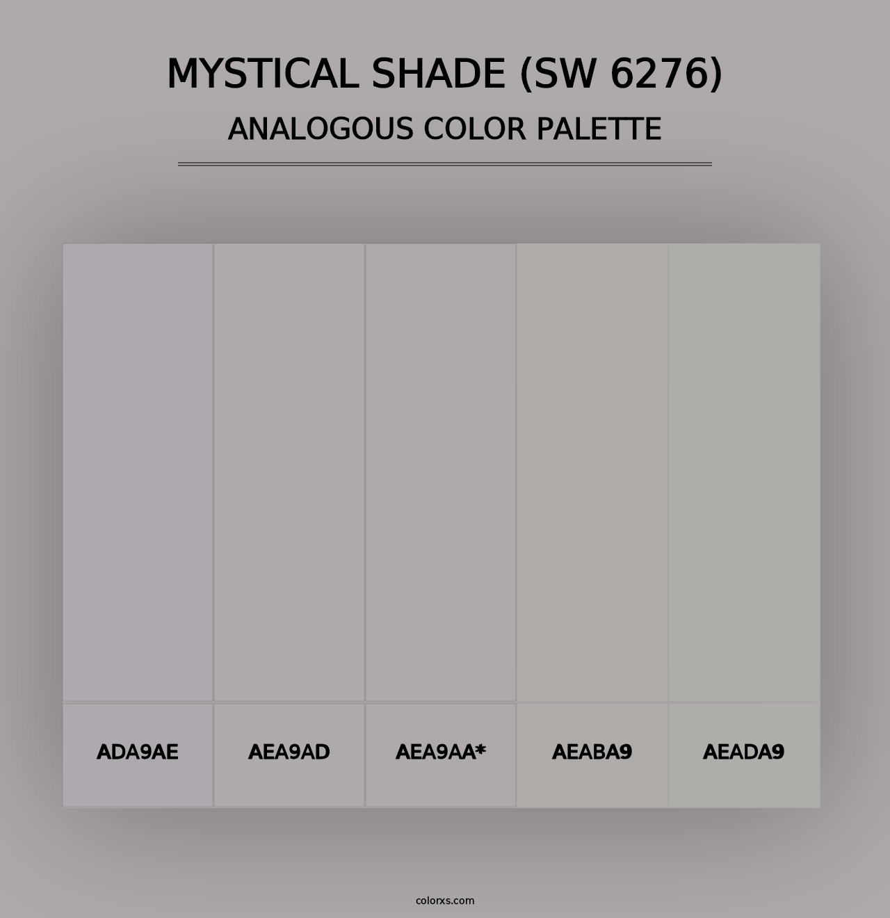 Mystical Shade (SW 6276) - Analogous Color Palette