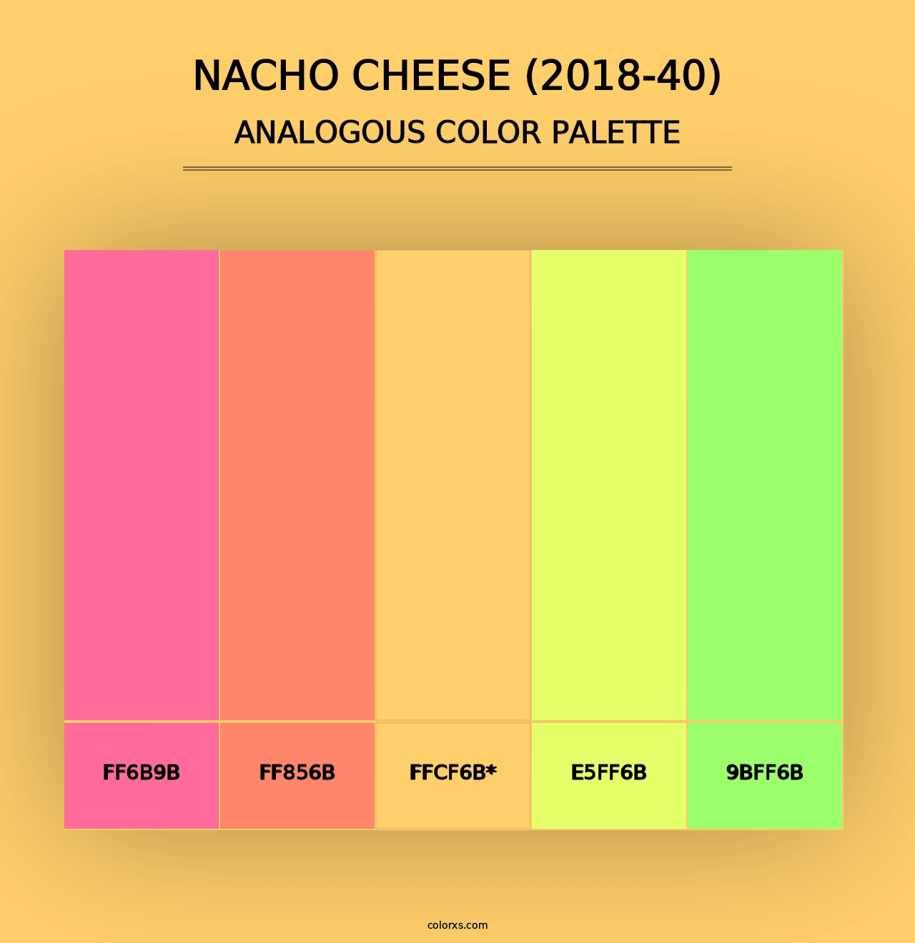 Nacho Cheese (2018-40) - Analogous Color Palette