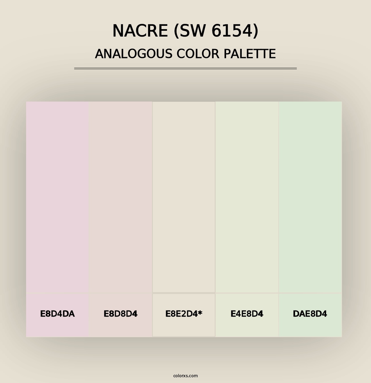 Nacre (SW 6154) - Analogous Color Palette