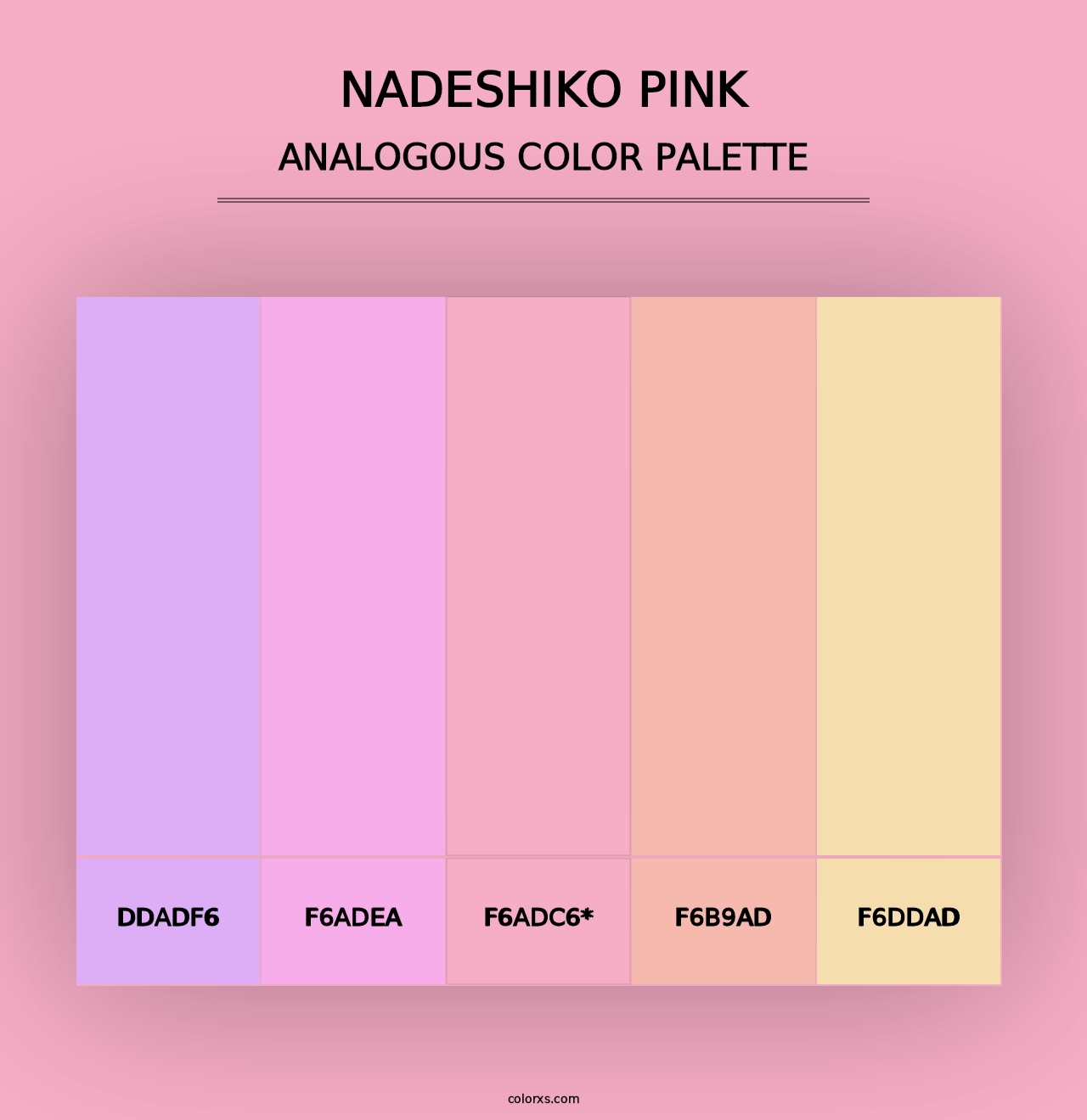 Nadeshiko Pink - Analogous Color Palette