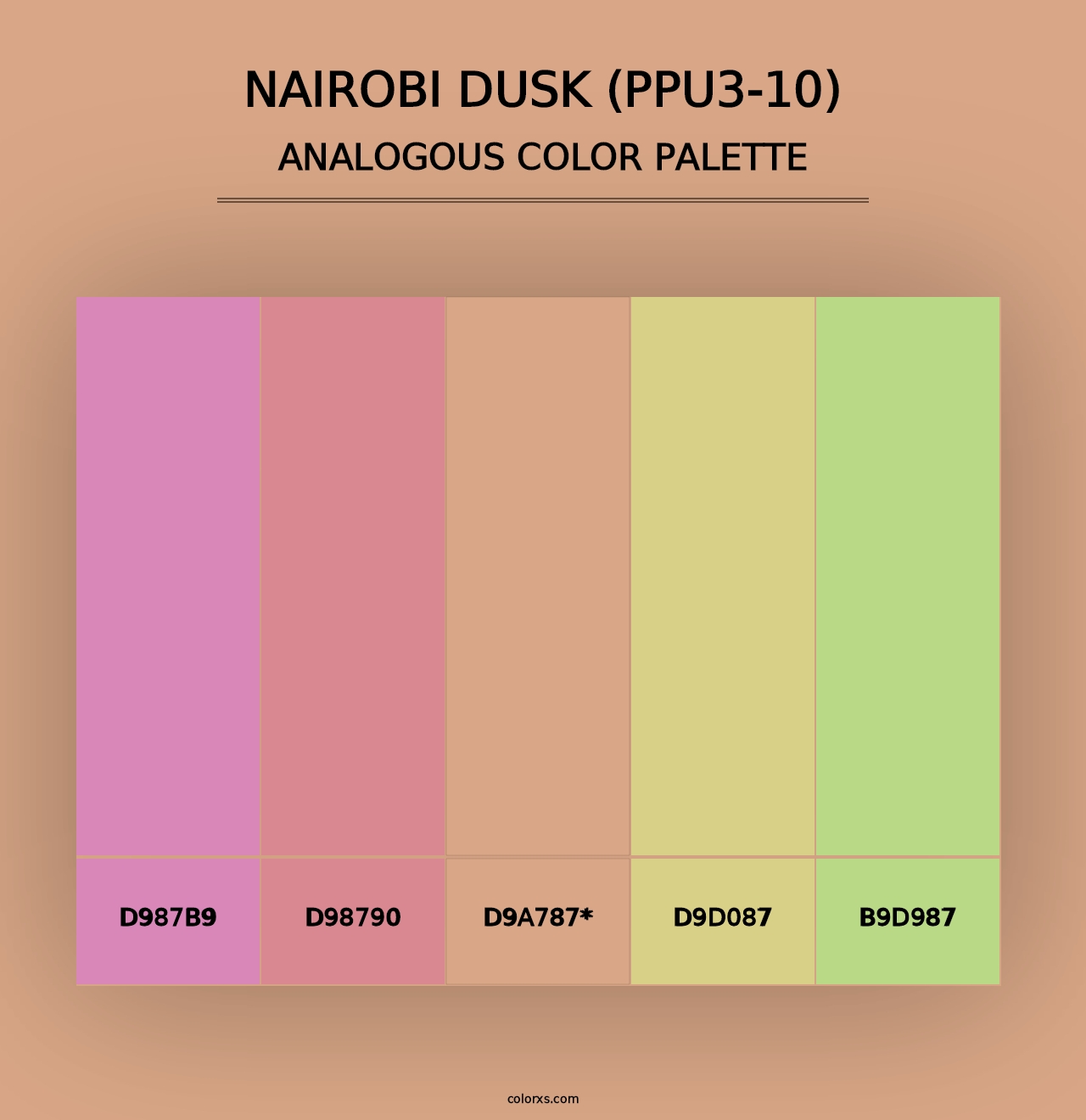 Nairobi Dusk (PPU3-10) - Analogous Color Palette