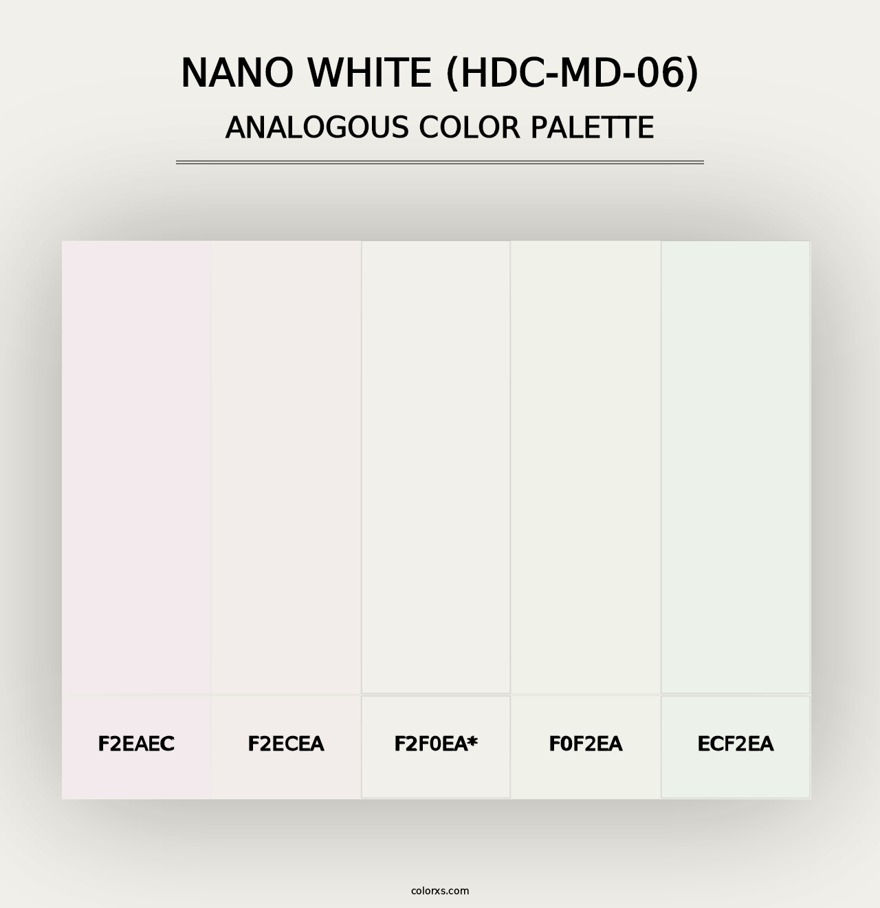 Nano White (HDC-MD-06) - Analogous Color Palette