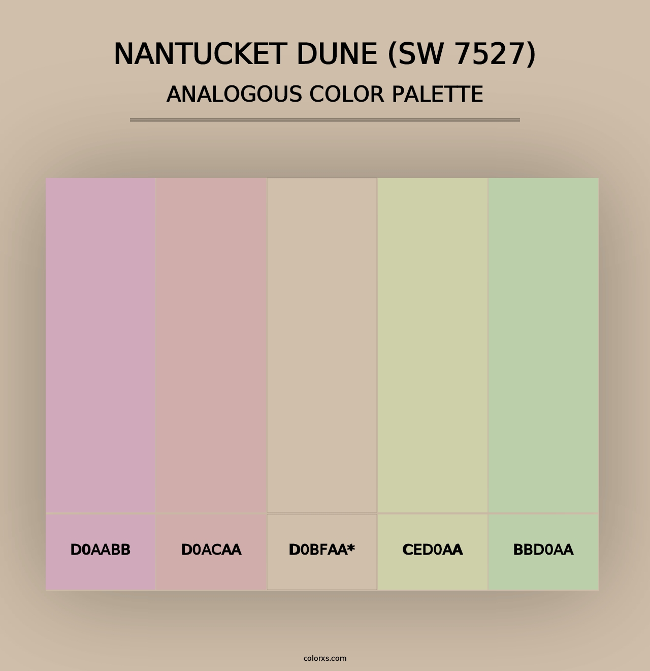 Nantucket Dune (SW 7527) - Analogous Color Palette