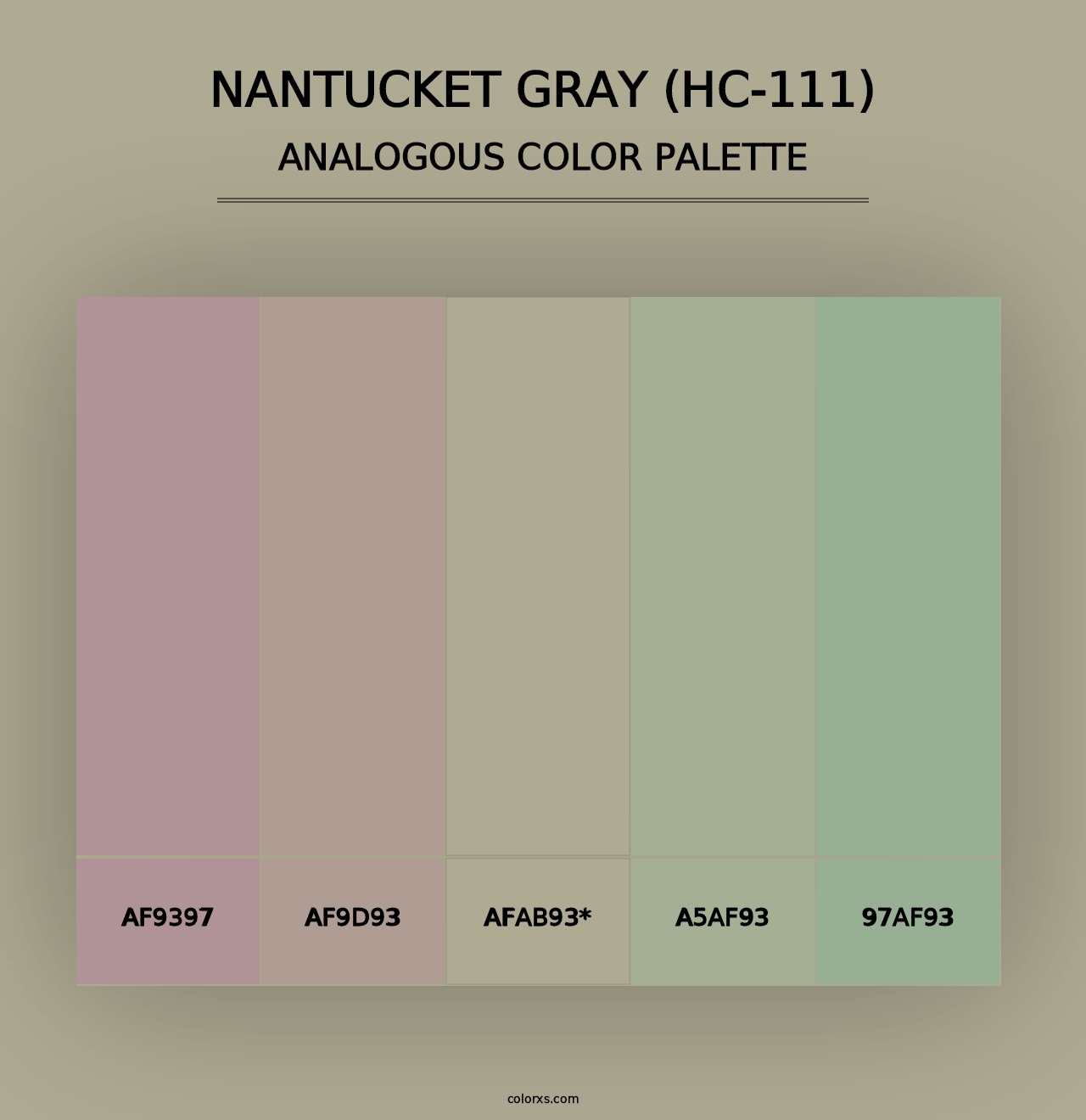 Nantucket Gray (HC-111) - Analogous Color Palette