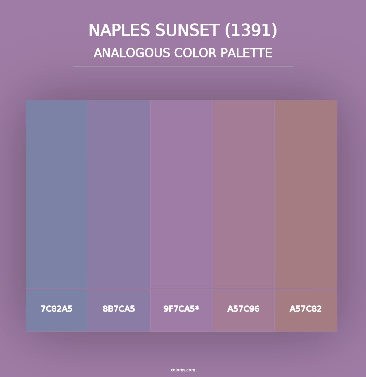 Naples Sunset (1391) - Analogous Color Palette