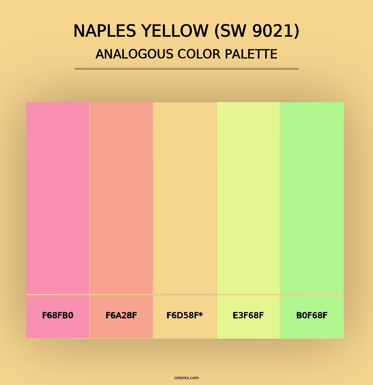 Naples Yellow (SW 9021) - Analogous Color Palette