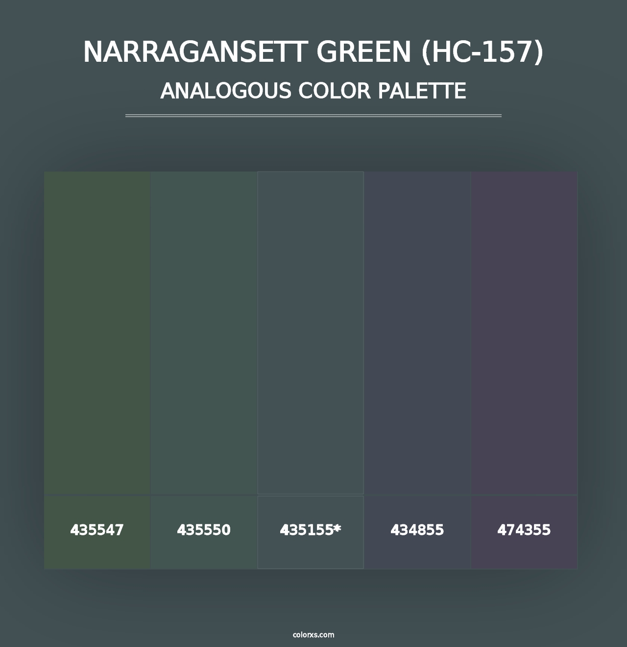 Narragansett Green (HC-157) - Analogous Color Palette