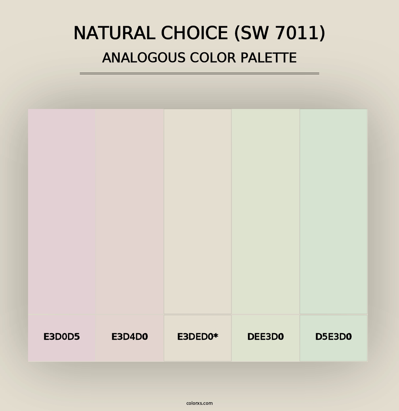 Natural Choice (SW 7011) - Analogous Color Palette