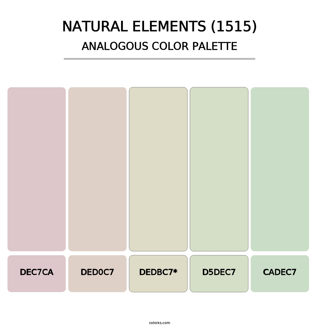 Natural Elements (1515) - Analogous Color Palette