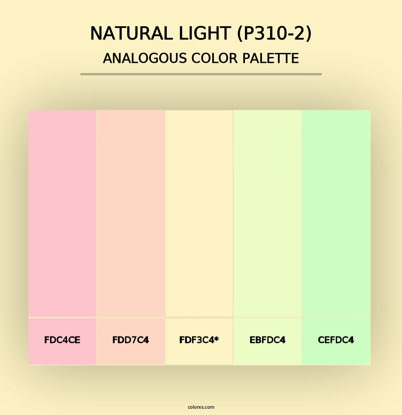 Natural Light (P310-2) - Analogous Color Palette