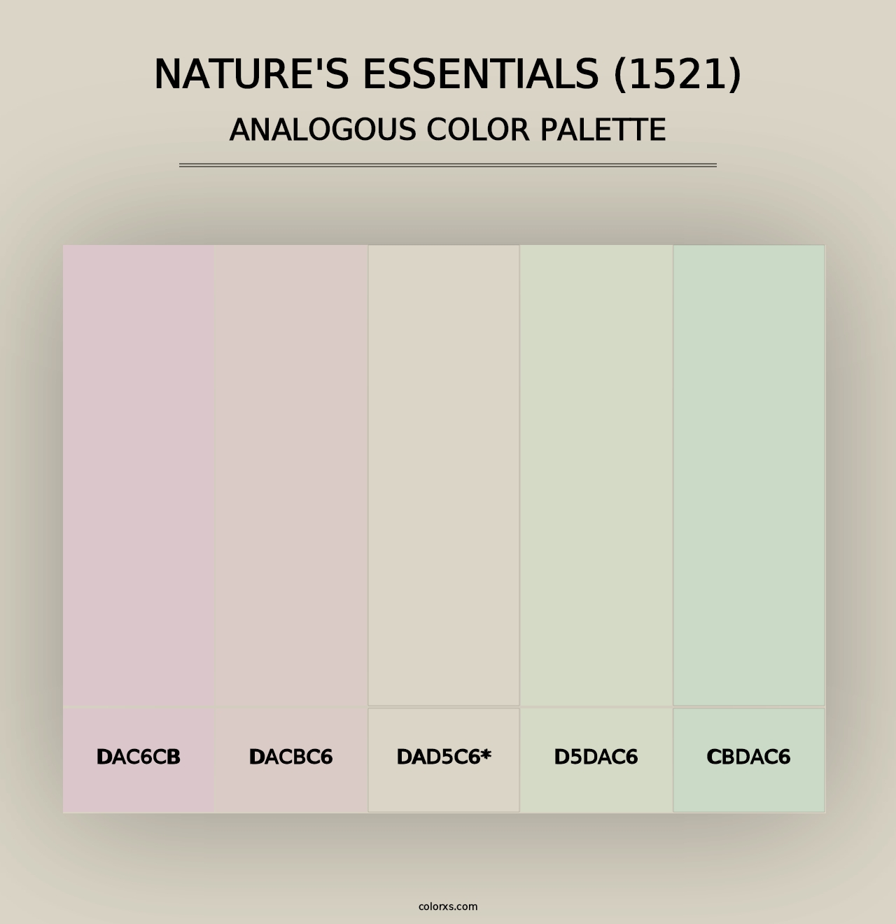 Nature's Essentials (1521) - Analogous Color Palette