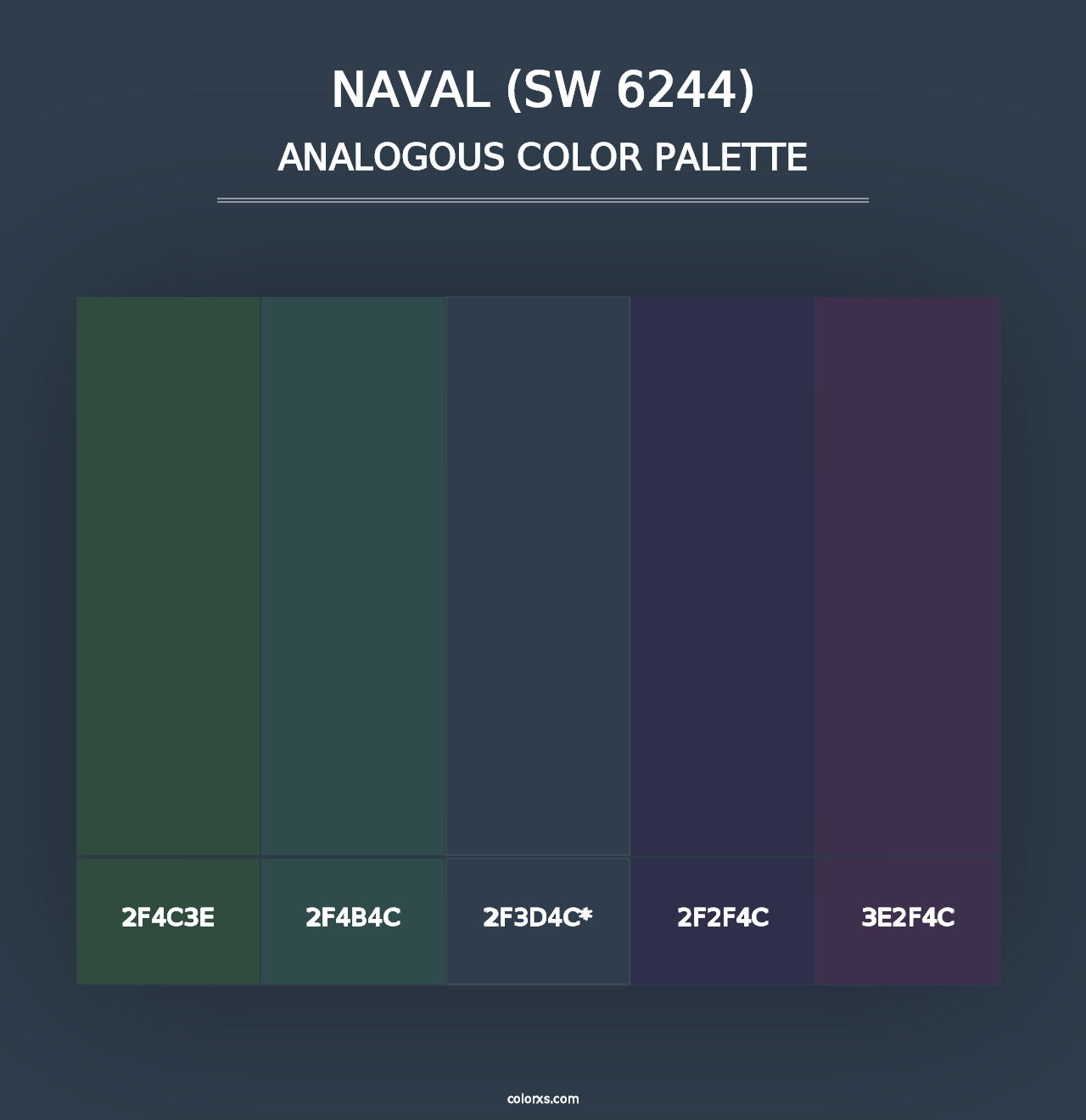 Naval (SW 6244) - Analogous Color Palette