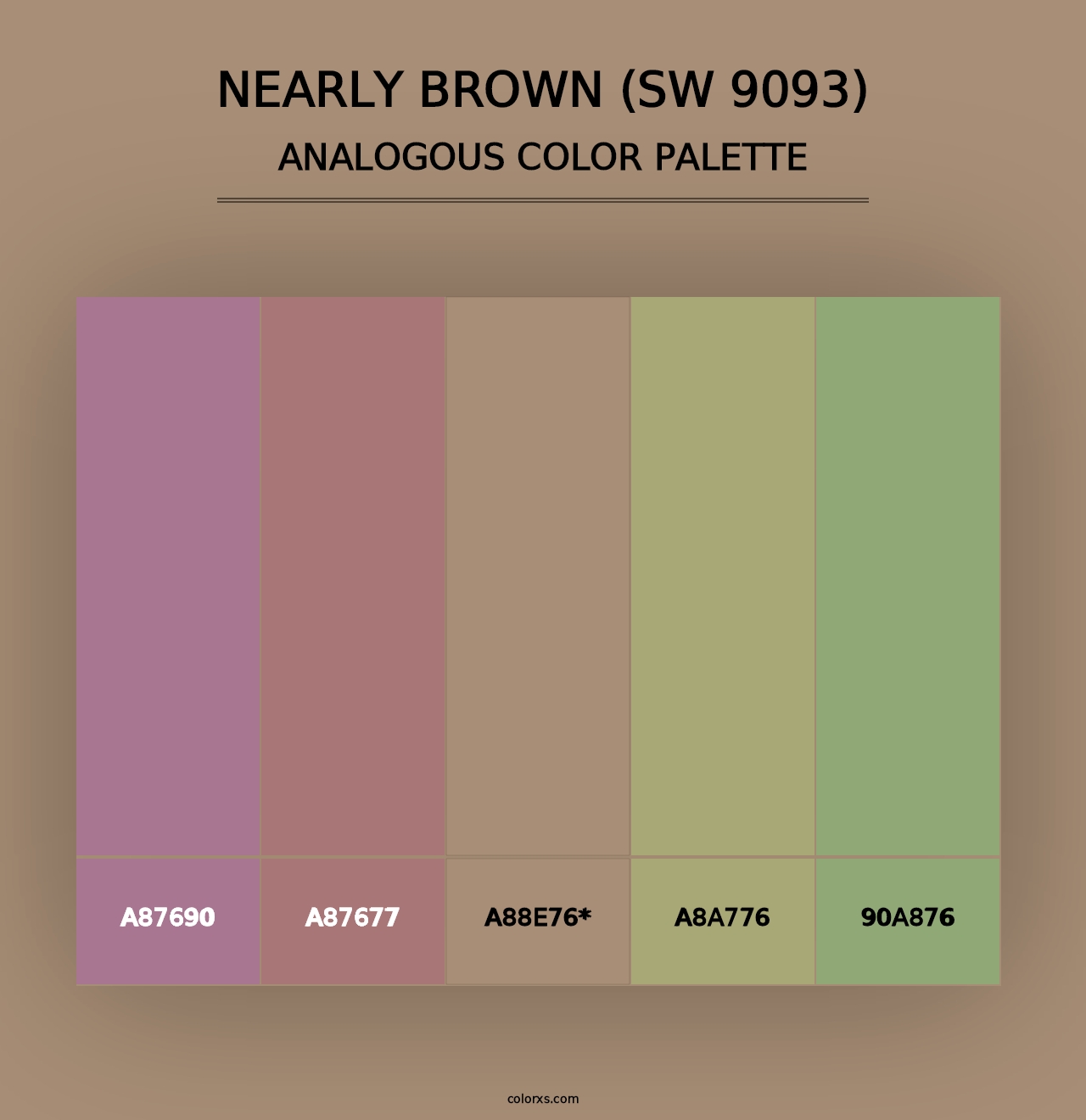 Nearly Brown (SW 9093) - Analogous Color Palette