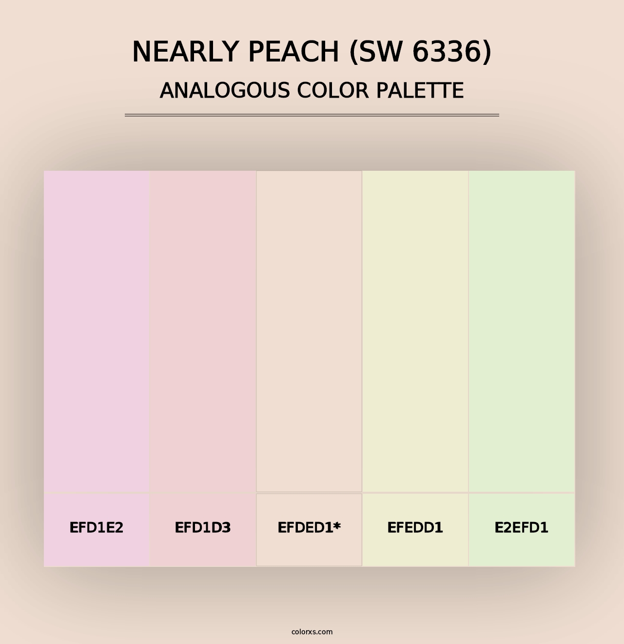 Nearly Peach (SW 6336) - Analogous Color Palette