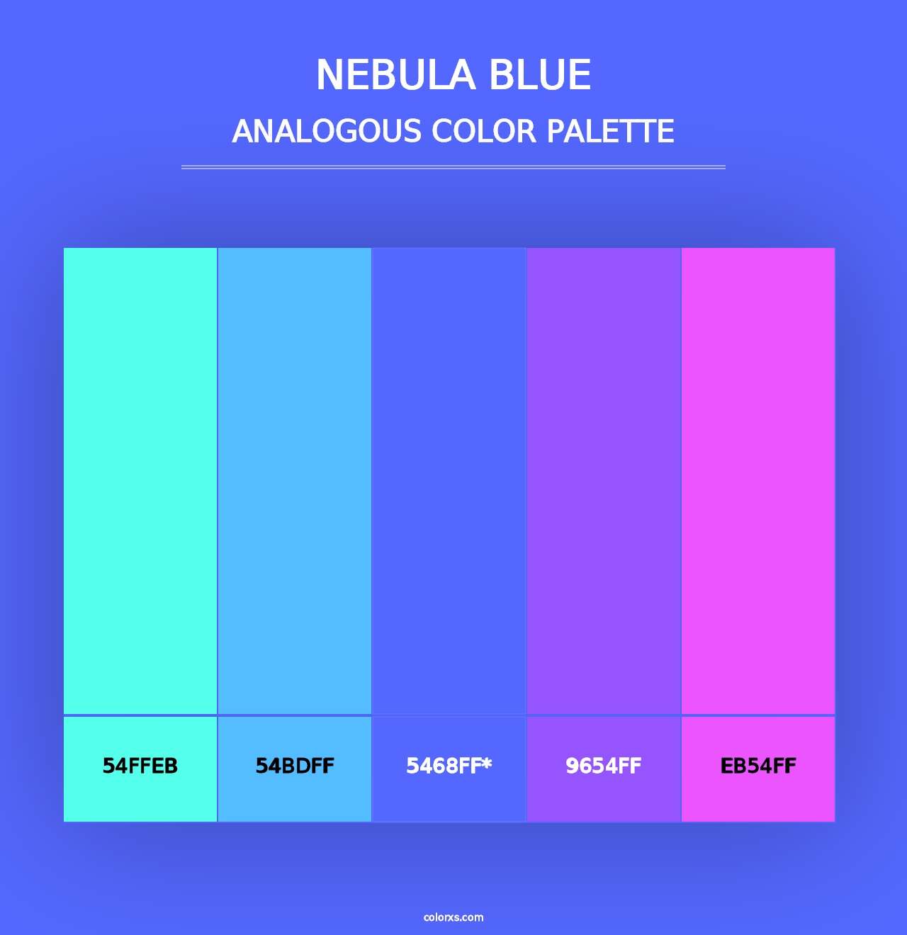 Nebula Blue - Analogous Color Palette