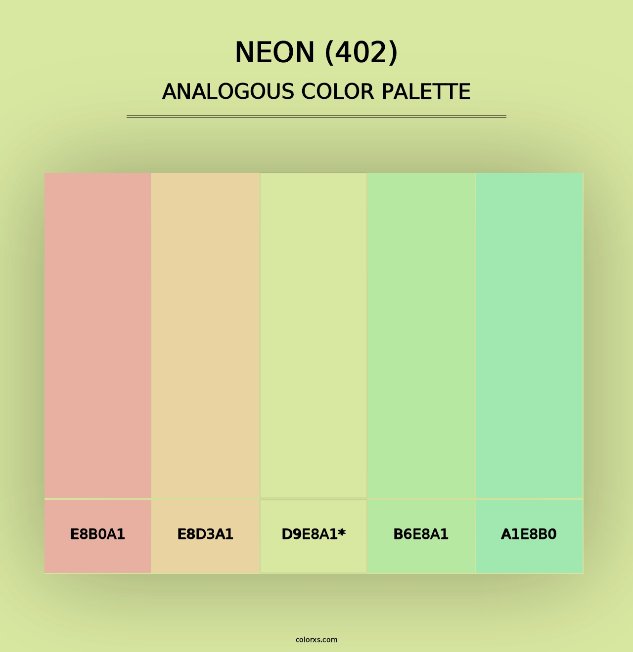 Neon (402) - Analogous Color Palette