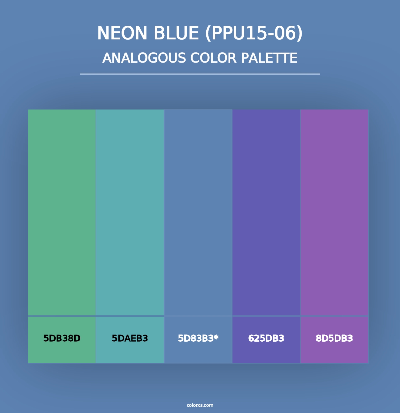 Neon Blue (PPU15-06) - Analogous Color Palette