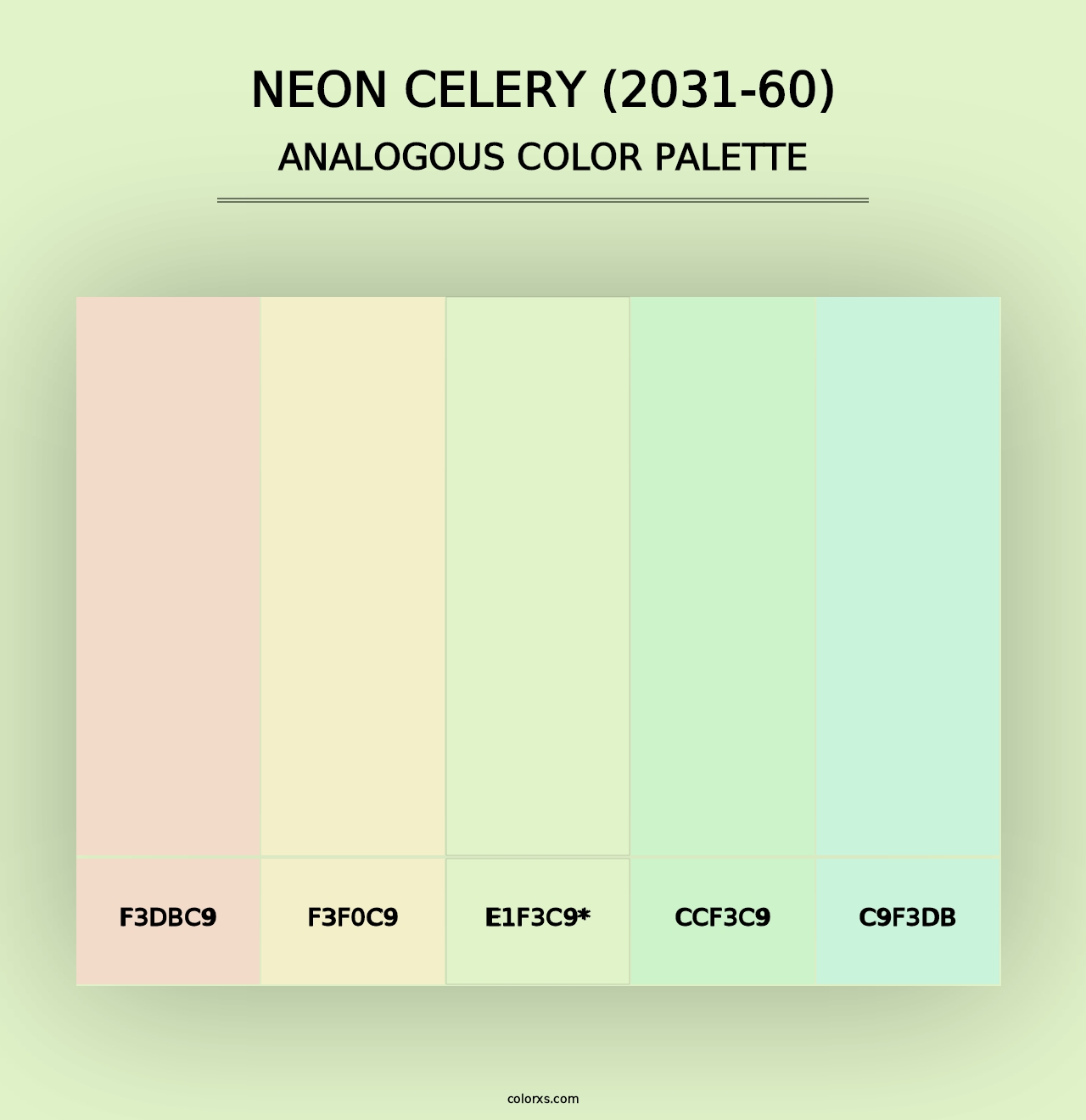 Neon Celery (2031-60) - Analogous Color Palette