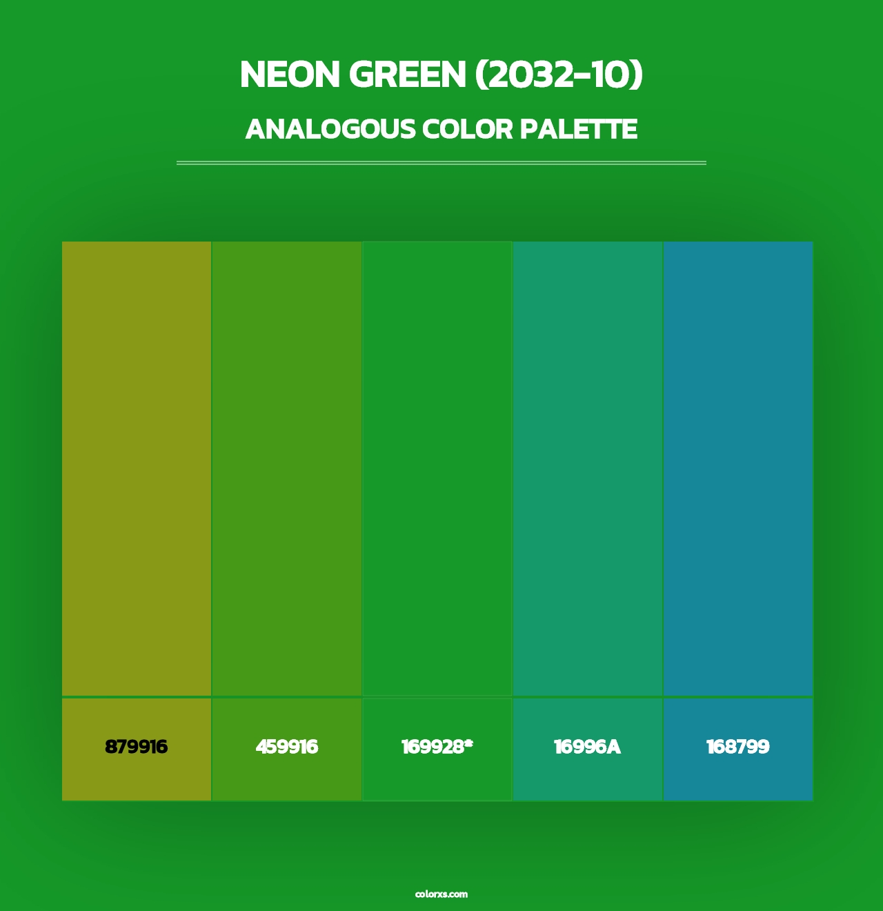 Neon Green (2032-10) - Analogous Color Palette