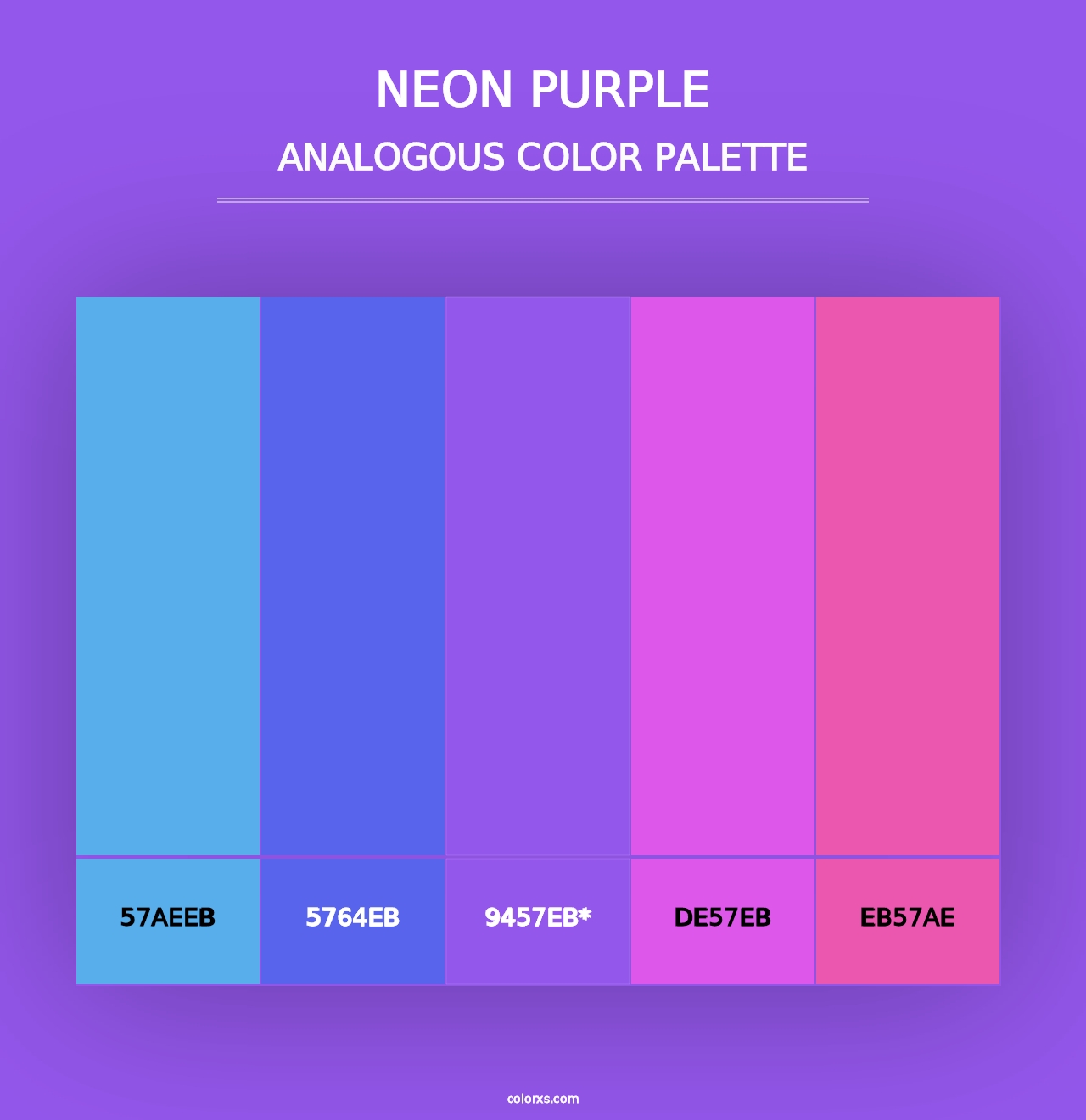 Neon Purple - Analogous Color Palette