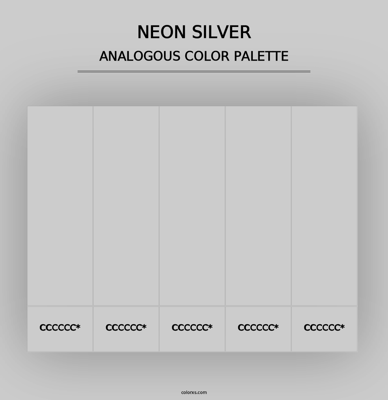 Neon Silver - Analogous Color Palette