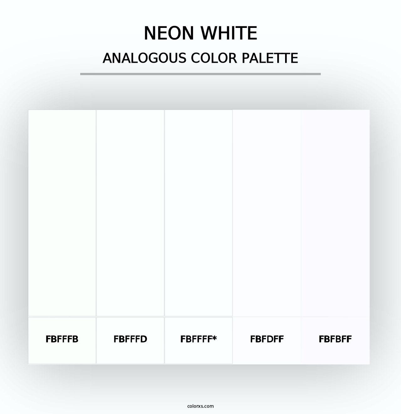 Neon White - Analogous Color Palette