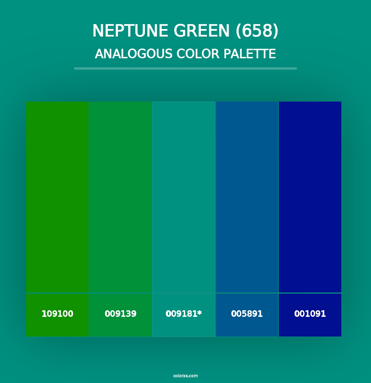 Neptune Green (658) - Analogous Color Palette