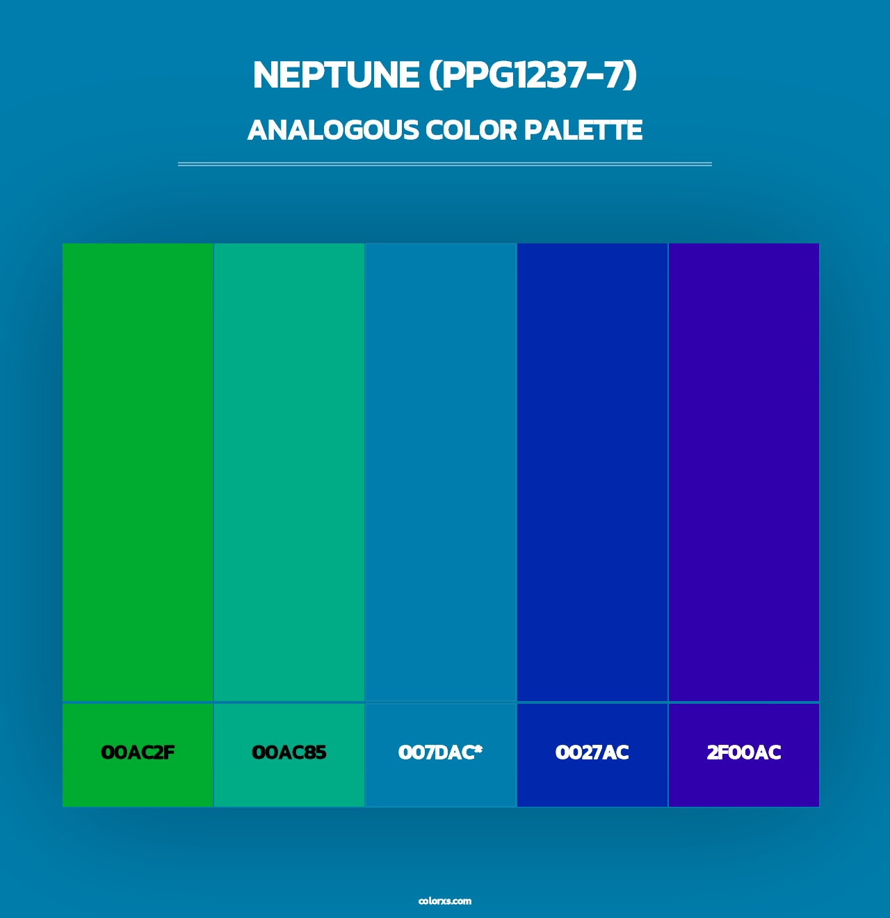 Neptune (PPG1237-7) - Analogous Color Palette