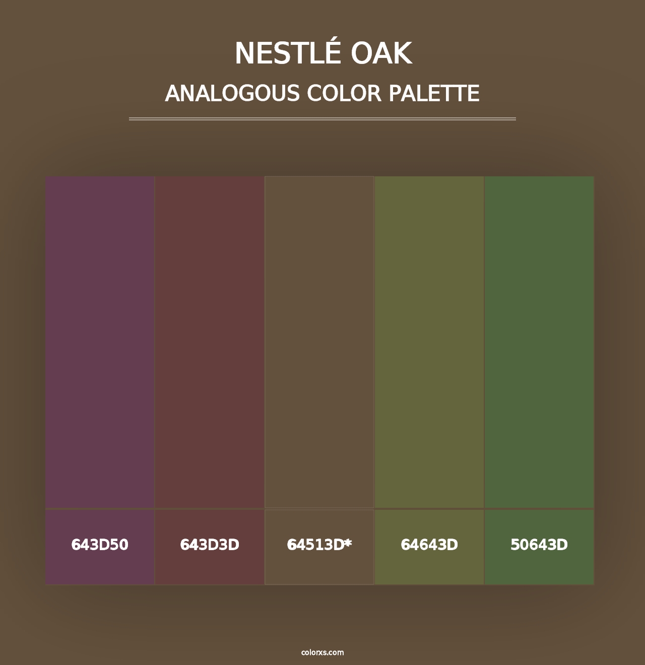 Nestlé Oak - Analogous Color Palette