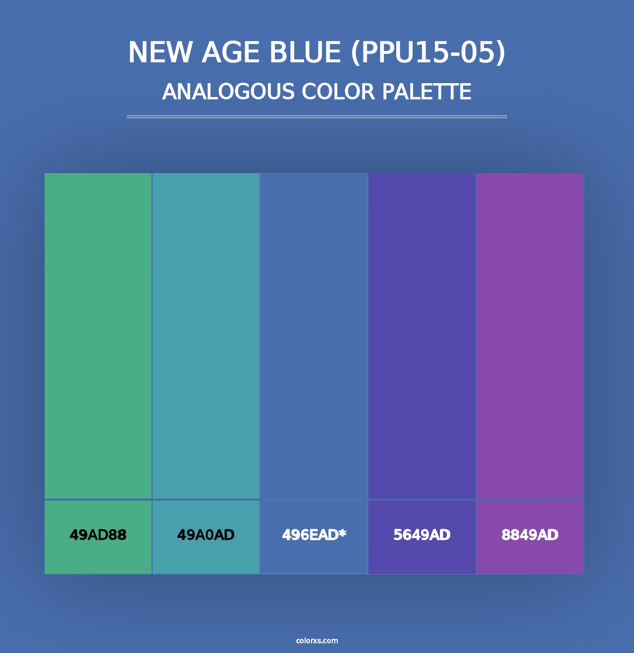 New Age Blue (PPU15-05) - Analogous Color Palette