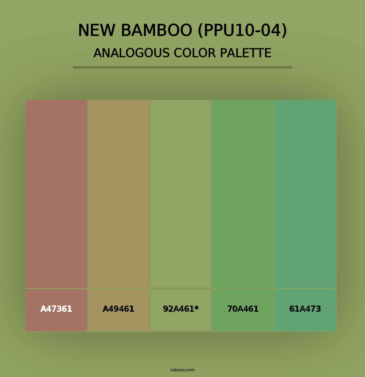 New Bamboo (PPU10-04) - Analogous Color Palette