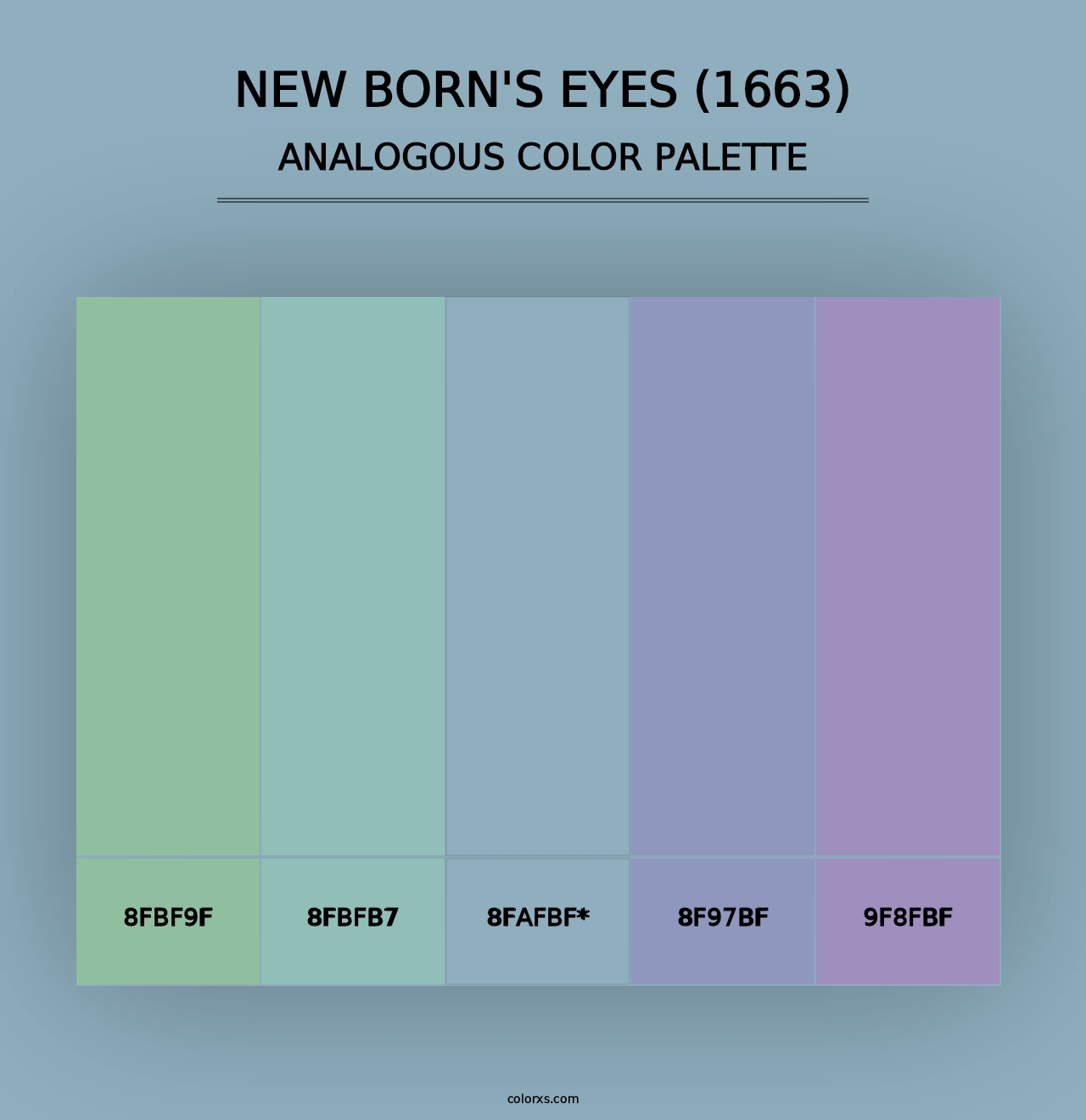 New Born's Eyes (1663) - Analogous Color Palette