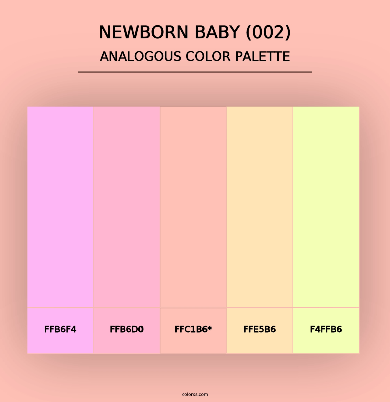 Newborn Baby (002) - Analogous Color Palette