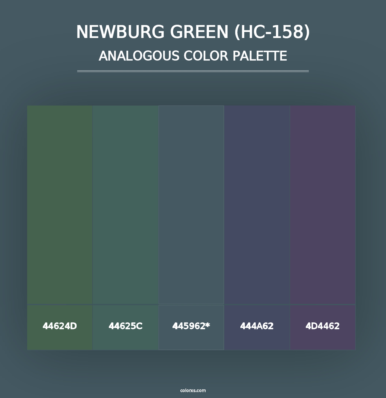 Newburg Green (HC-158) - Analogous Color Palette