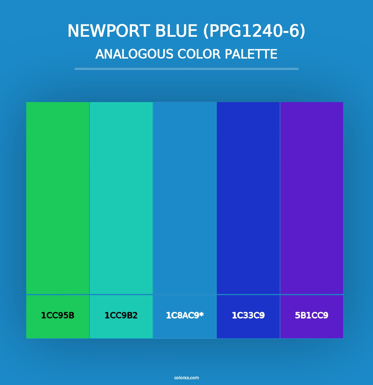 Newport Blue (PPG1240-6) - Analogous Color Palette