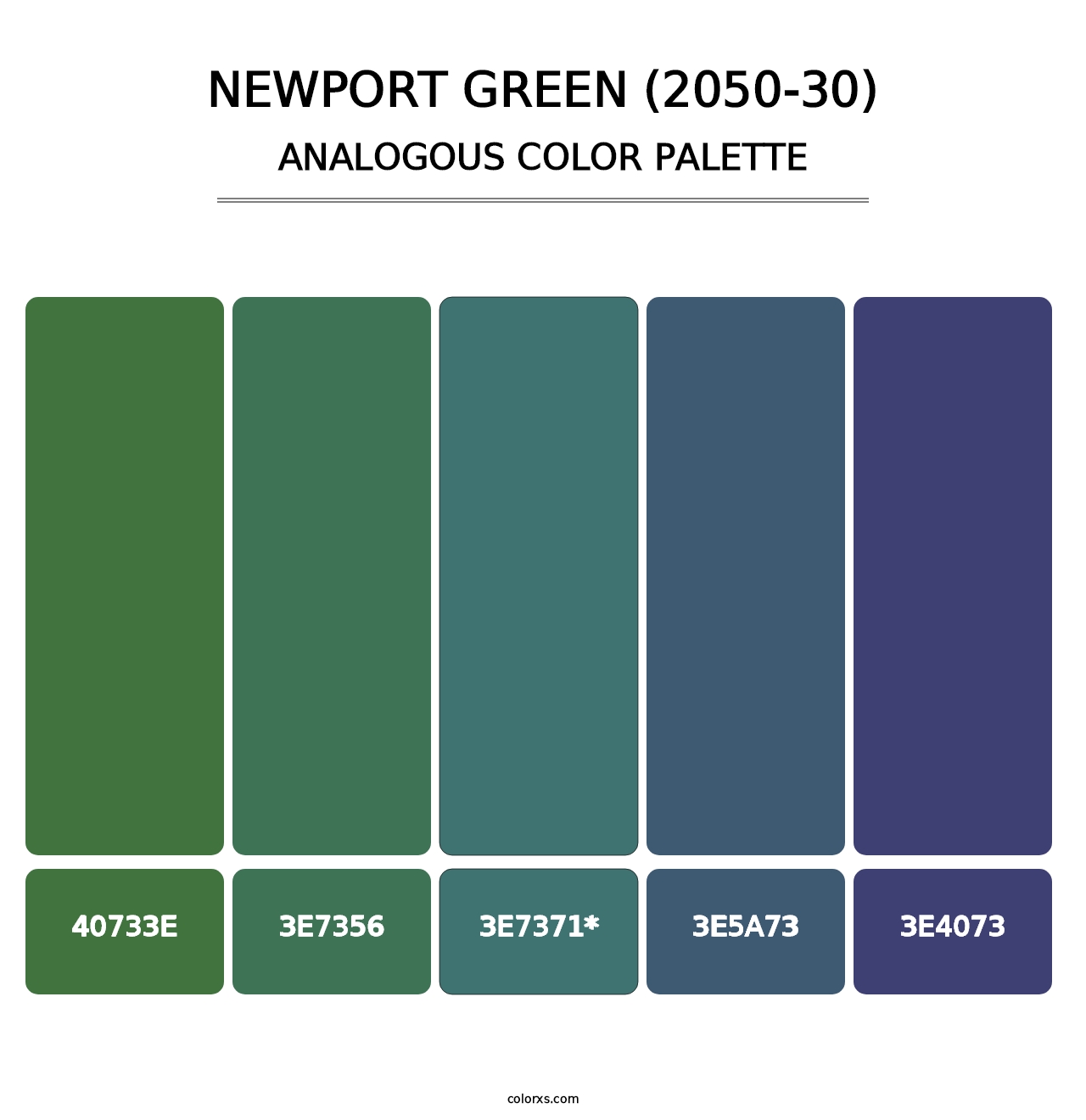 Newport Green (2050-30) - Analogous Color Palette