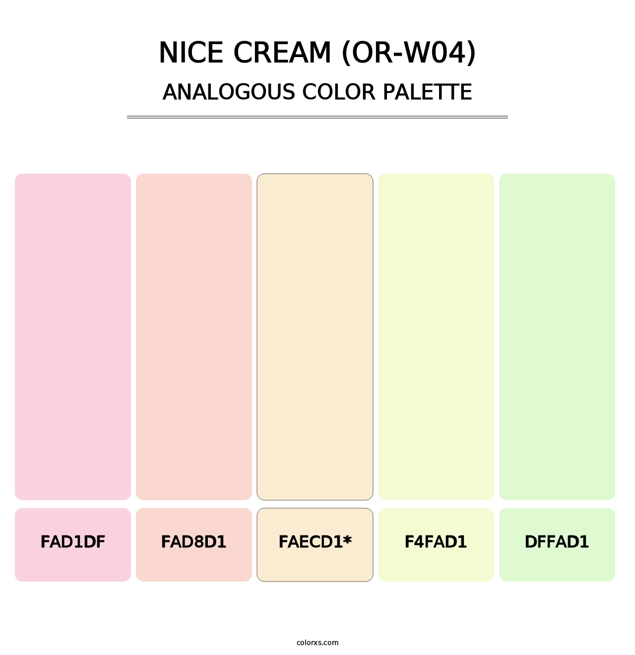 Nice Cream (OR-W04) - Analogous Color Palette