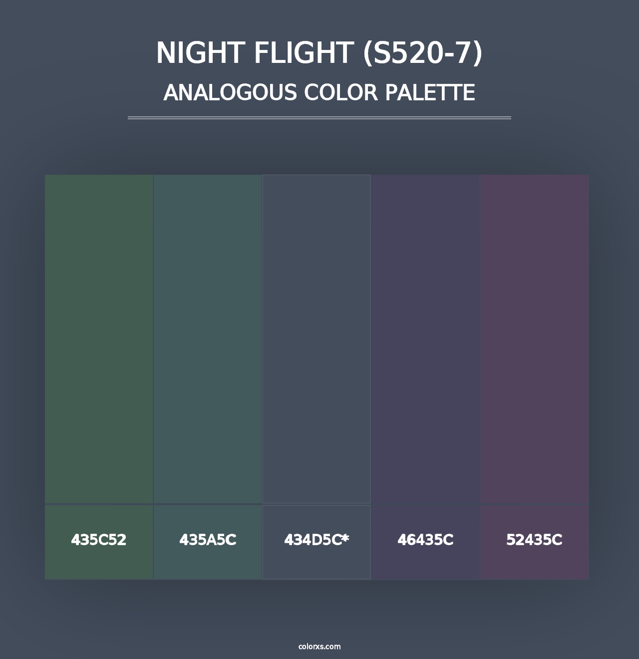 Night Flight (S520-7) - Analogous Color Palette