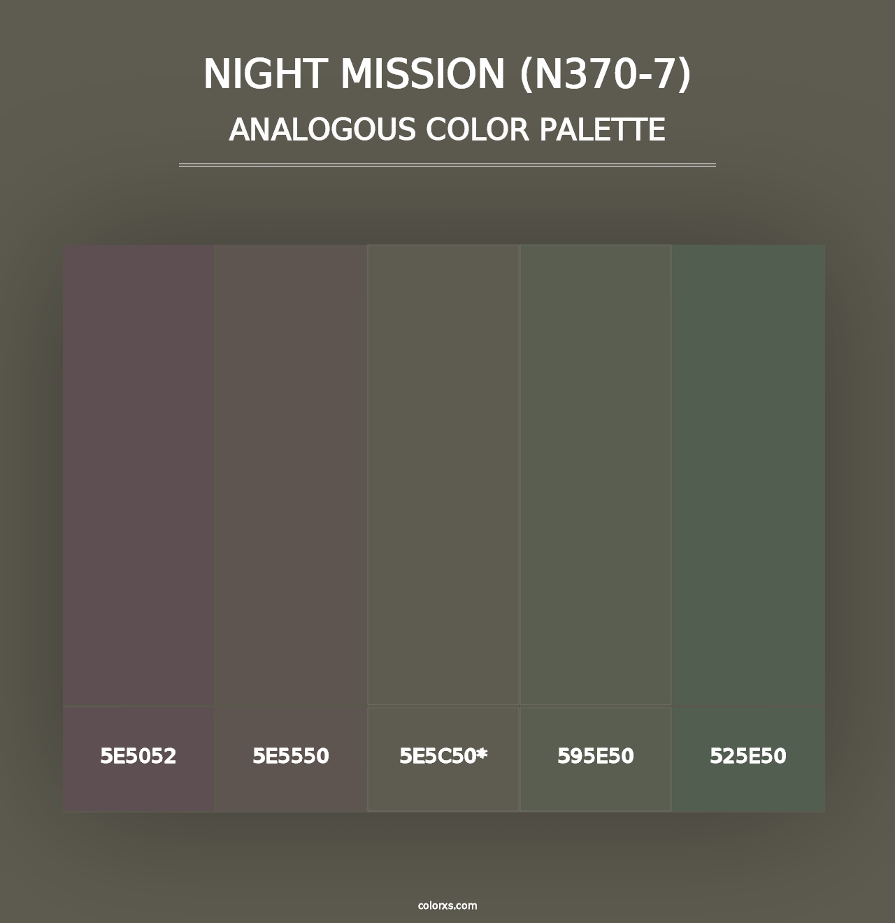 Night Mission (N370-7) - Analogous Color Palette